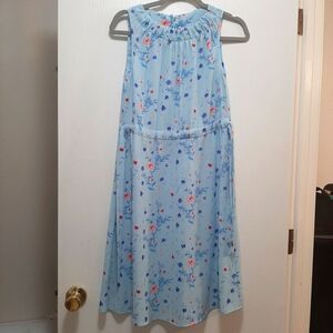 Juicy Couture Blue Boho Easter Floral Sleeveless Dress Xs
